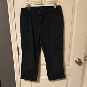 The Limited Black Capris with Tailored Fit and Smooth Texture